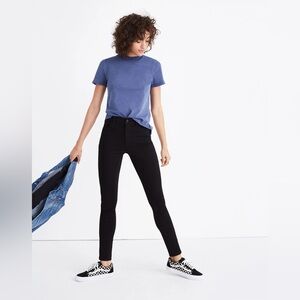 Madewell High Rise Black Jeans Sleek Fit